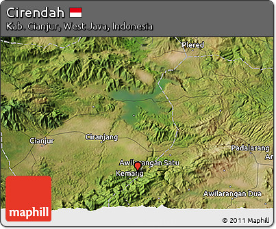 Satellite 3D Map of Cirendah