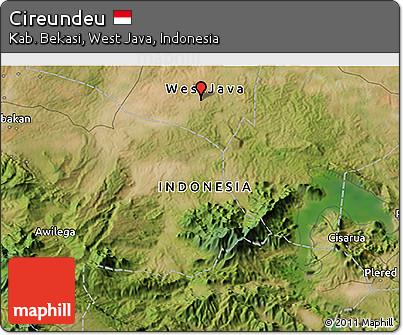 Satellite 3D Map of Cireundeu