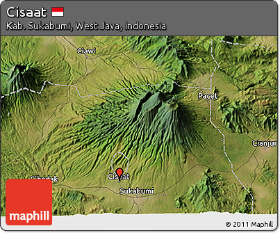 Satellite 3D Map of Cisaat