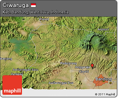 Satellite 3D Map of Ciwaruga