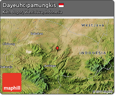 Satellite 3D Map of Dayeuhcipamungkis