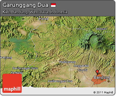 Satellite 3D Map of Garunggang Dua