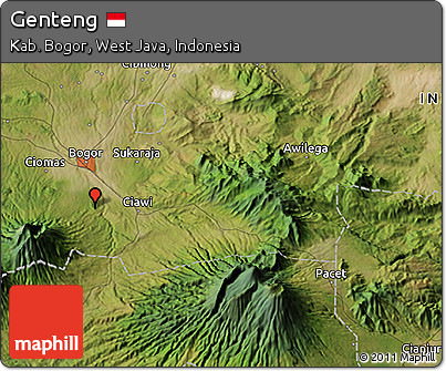 Satellite 3D Map of Genteng