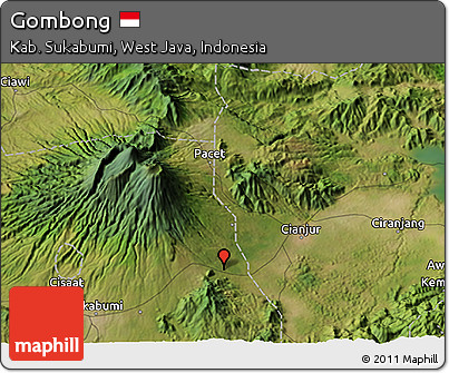 Satellite 3D Map of Gombong