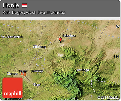 Satellite 3D Map of Honje