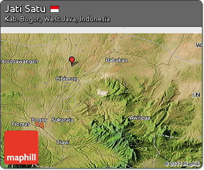 Satellite 3D Map of Jati Satu