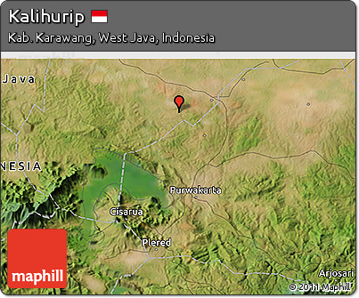 Satellite 3D Map of Kalihurip