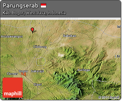 Satellite 3D Map of Parungserab