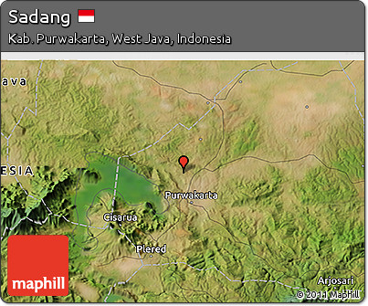 Satellite 3D Map of Sadang