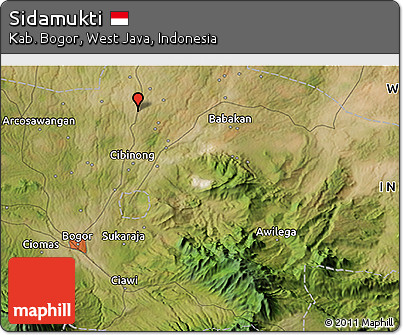 Satellite 3D Map of Sidamukti