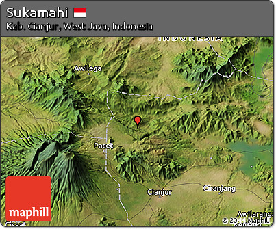 Satellite 3D Map of Sukamahi