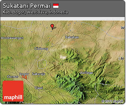 Satellite 3D Map of Sukatani Permai