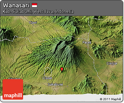 Satellite 3D Map of Wanasari