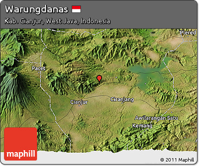 Satellite 3D Map of Warungdanas