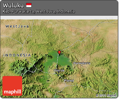Satellite 3D Map of Wuluku