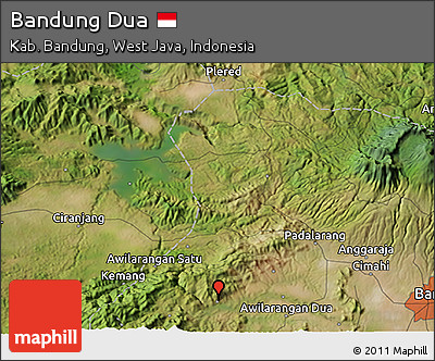 Satellite 3D Map of Bandung Dua