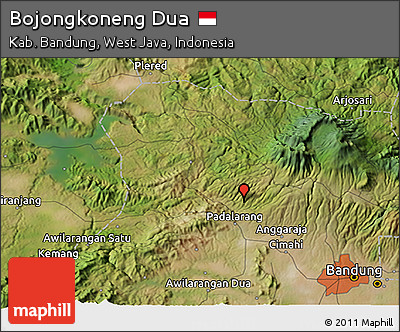 Satellite 3D Map of Bojongkoneng Dua
