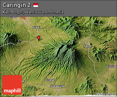 Satellite 3D Map of Caringin 2