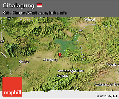 Satellite 3D Map of Cibalagung