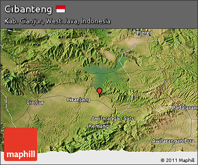 Satellite 3D Map of Cibanteng