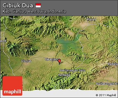 Satellite 3D Map of Cibiuk Dua