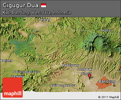 Satellite 3D Map of Cigugur Dua