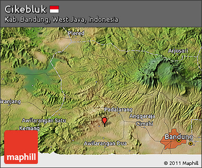 Satellite 3D Map of Cikebluk