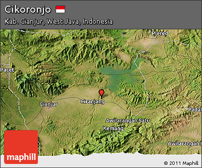 Satellite 3D Map of Cikoronjo