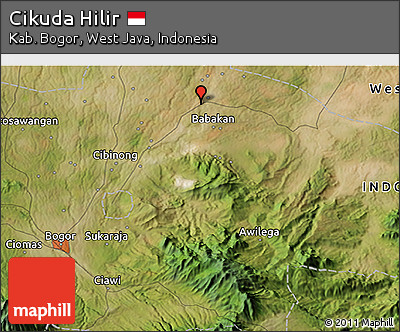 Satellite 3D Map of Cikuda Hilir