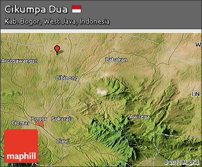 Satellite 3D Map of Cikumpa Dua