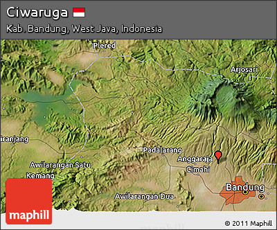 Satellite 3D Map of Ciwaruga