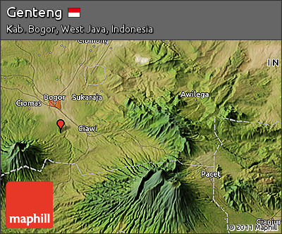 Satellite 3D Map of Genteng