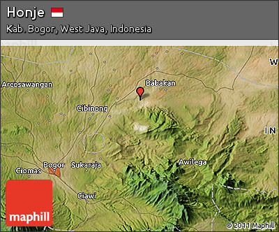Satellite 3D Map of Honje