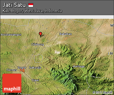 Satellite 3D Map of Jati Satu