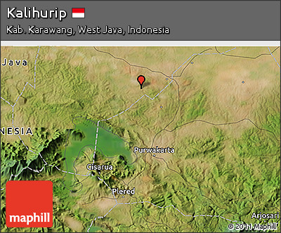Satellite 3D Map of Kalihurip