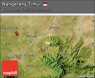Satellite 3D Map of Nangerang Timur