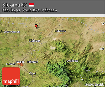Satellite 3D Map of Sidamukti