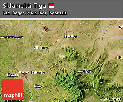 Satellite 3D Map of Sidamukti Tiga