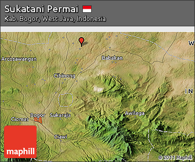 Satellite 3D Map of Sukatani Permai