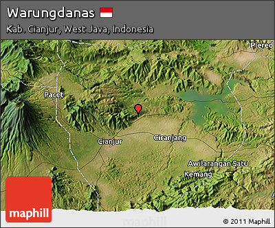 Satellite 3D Map of Warungdanas