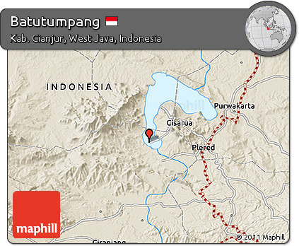 Shaded Relief 3D Map of Batutumpang