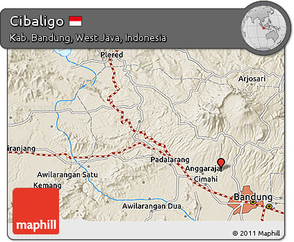 Shaded Relief 3D Map of Cibaligo