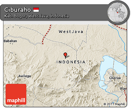 Shaded Relief 3D Map of Ciburaho