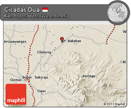 Shaded Relief 3D Map of Cicadas Dua