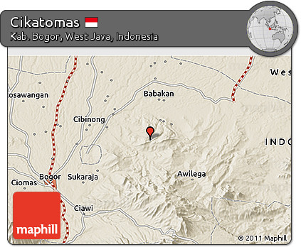 Shaded Relief 3D Map of Cikatomas