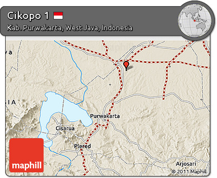 Shaded Relief 3D Map of Cikopo 1