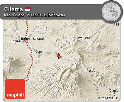 Shaded Relief 3D Map of Cilama