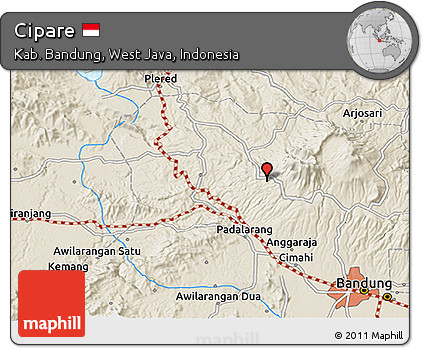 Shaded Relief 3D Map of Cipare