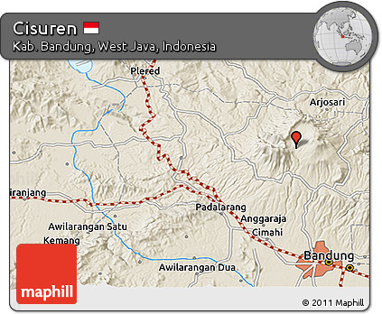 Shaded Relief 3D Map of Cisuren