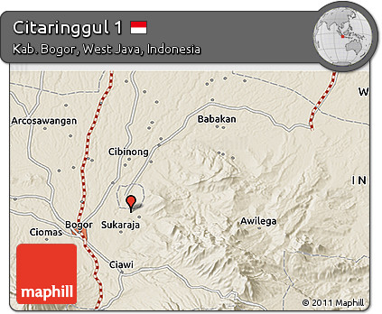 Shaded Relief 3D Map of Citaringgul 1